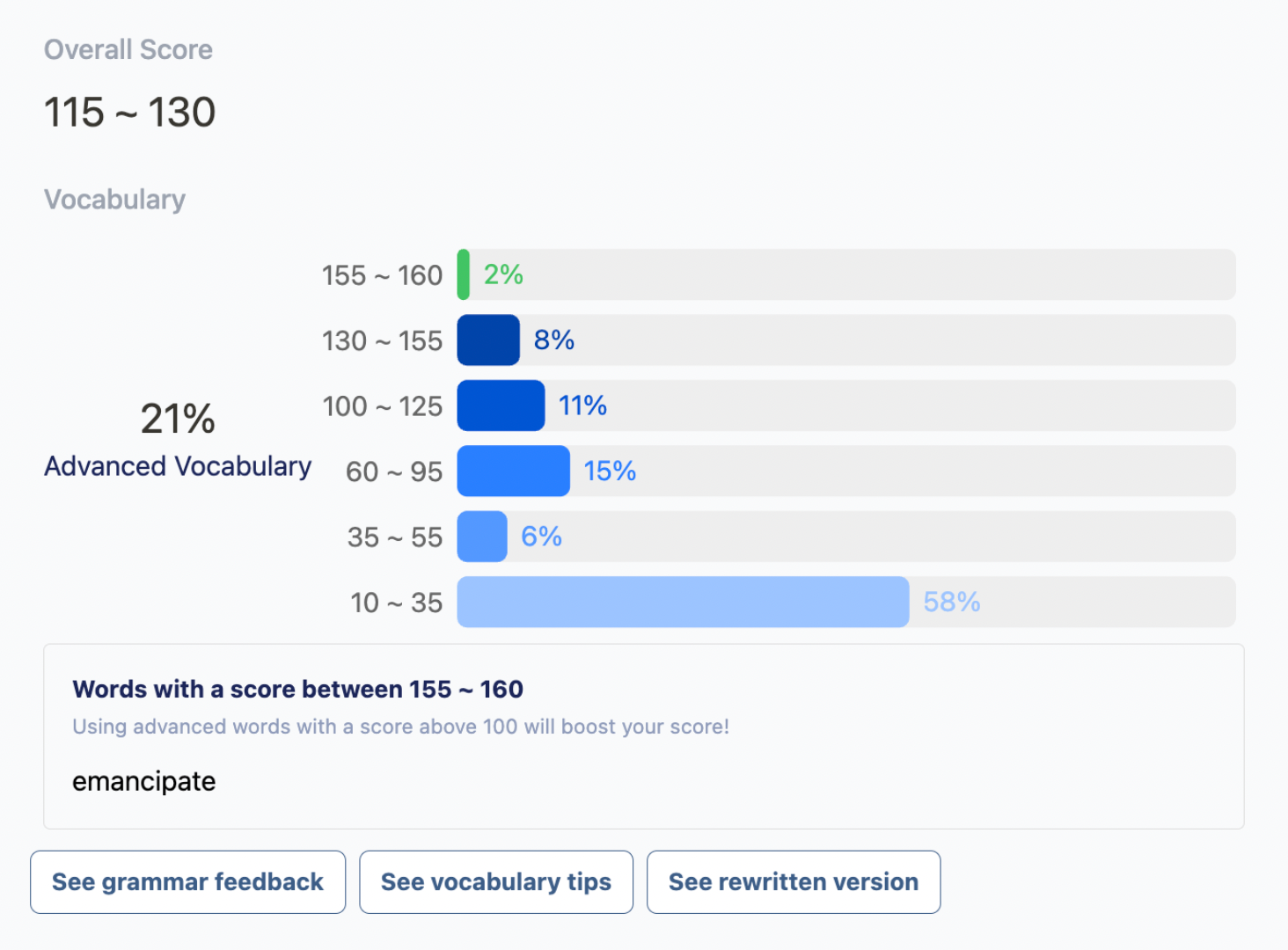 Screenshot showing how Arno gives you instant scoring and feedback.