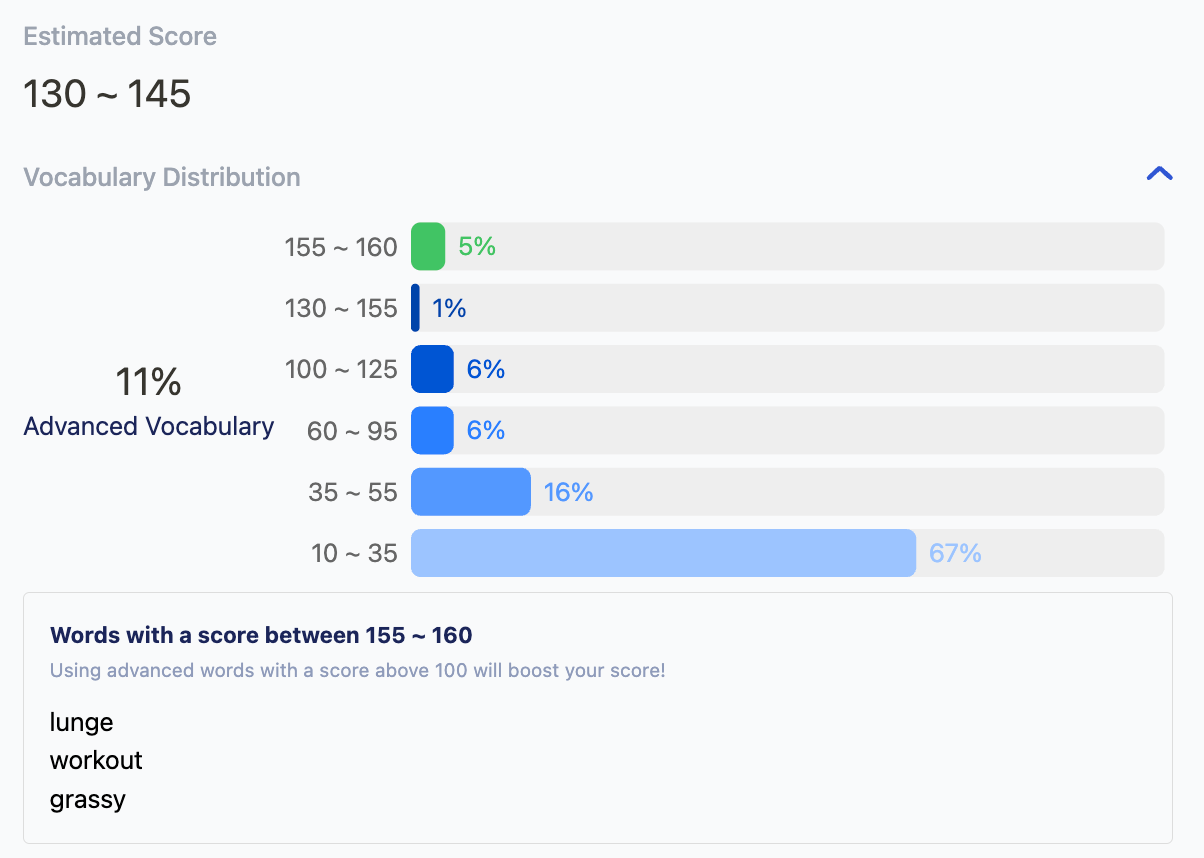 Screenshot showing how Arno gives you detailed feedback on your responses.
